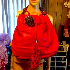 Beautiful Red Leather Vince CAMUTO Purse
